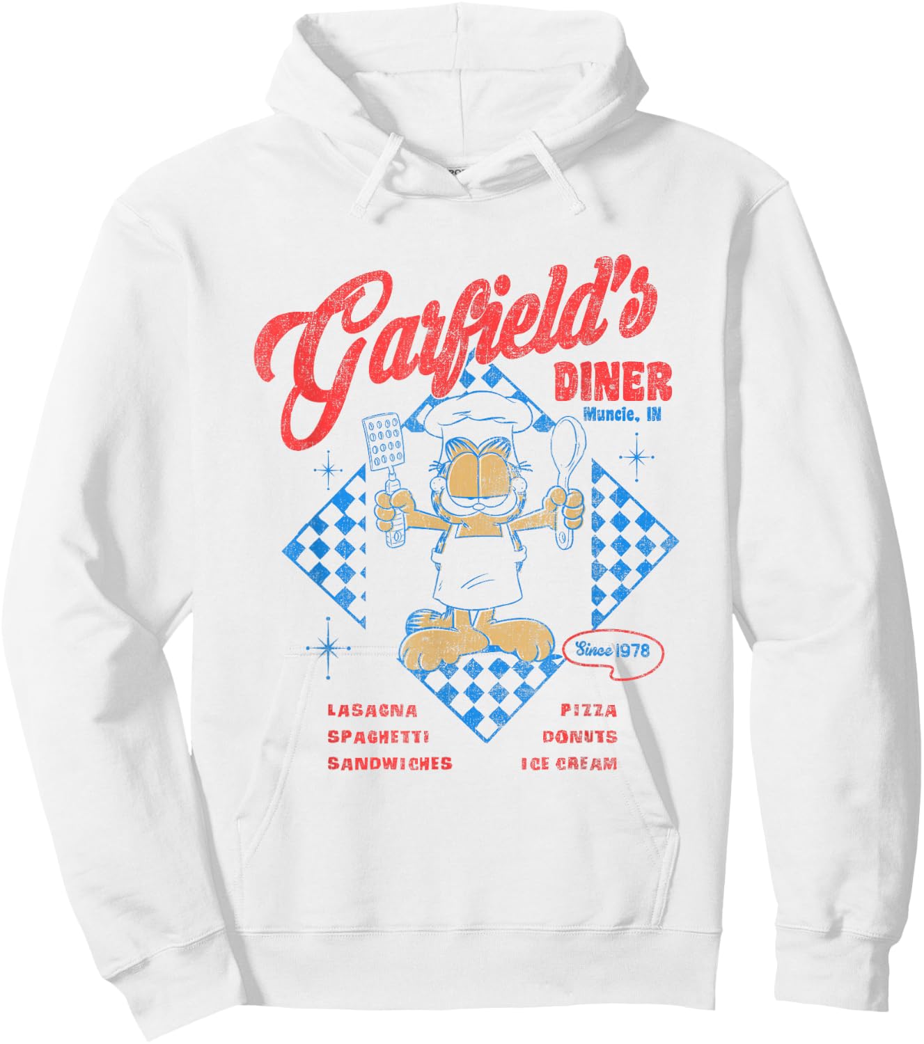 Garfield Diner Vintage Retro Restaurant Since 1978 Hoodie - Hoodie | White