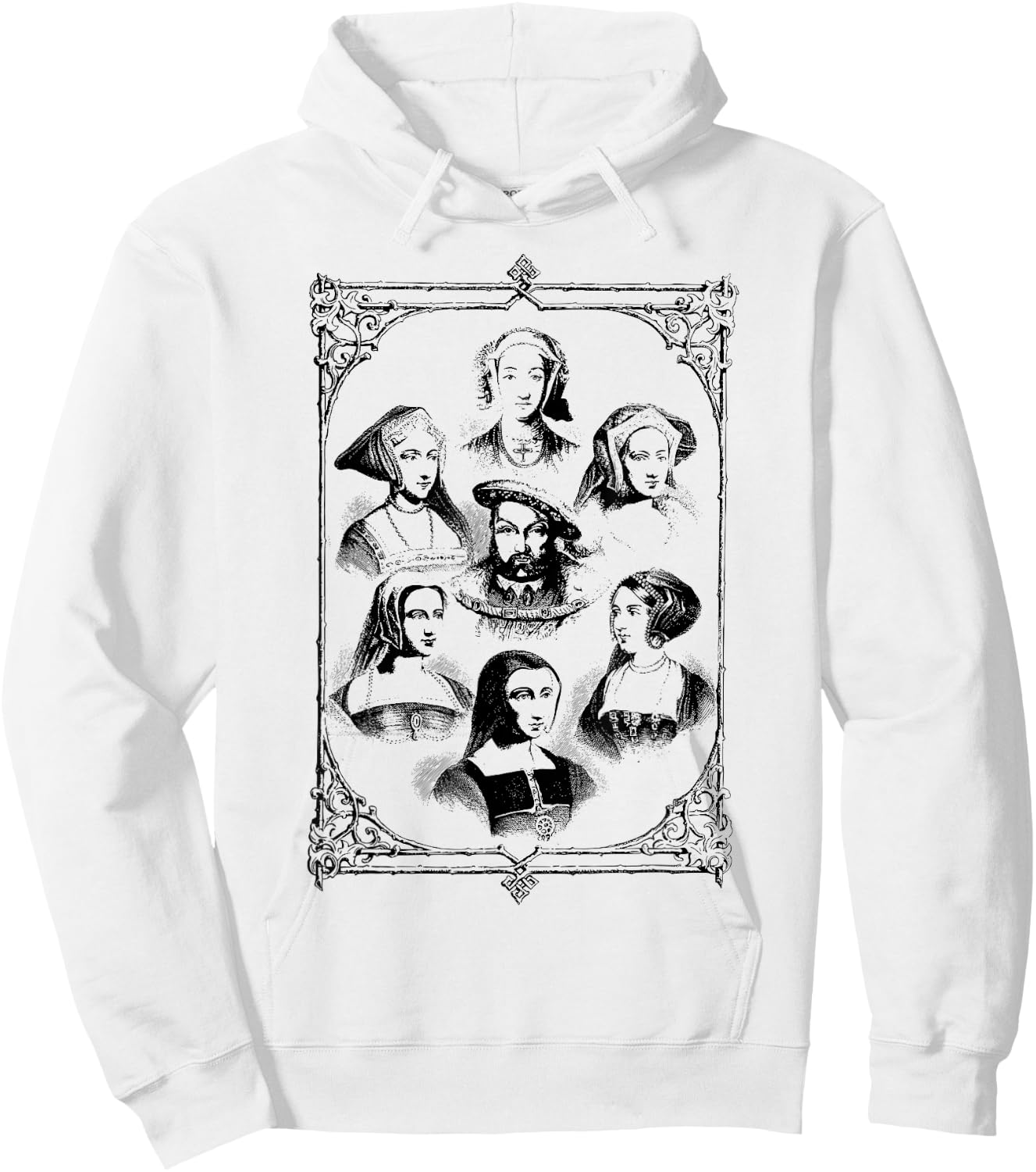 Henry the Eighth Wives European History Royalty VIII Hoodie - Hoodie | White
