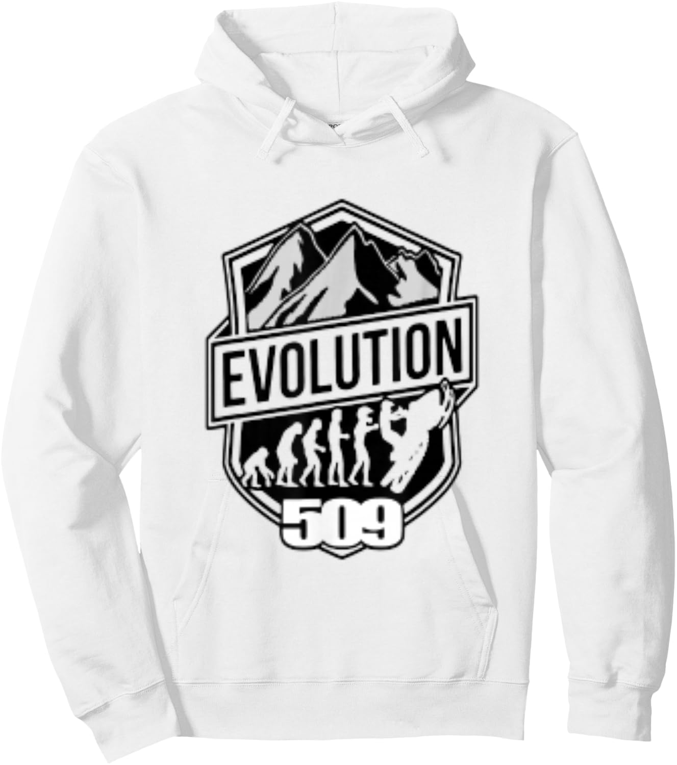 Evolution Of Scooters Braaap 509 Mountain Scooter Hoodie - Hoodie | White