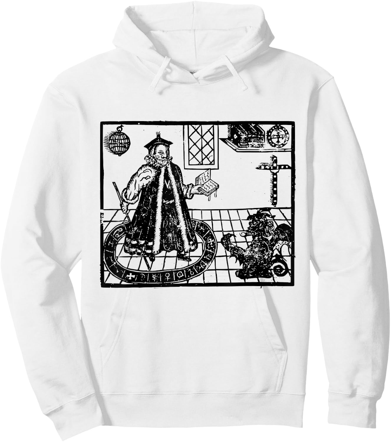 Faustus Conjuring Mephistopheles Demonic Pact Faust Hoodie - Hoodie | White