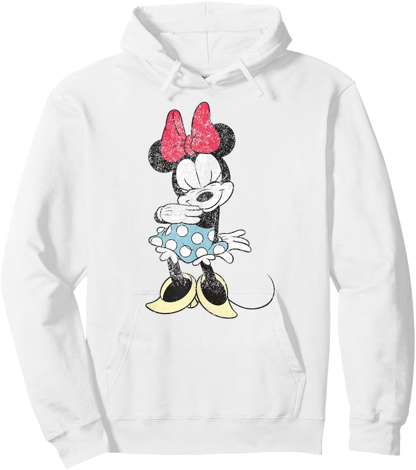 Minnie Mouse - Shy Character Pose Hoodie - Hoodie | White