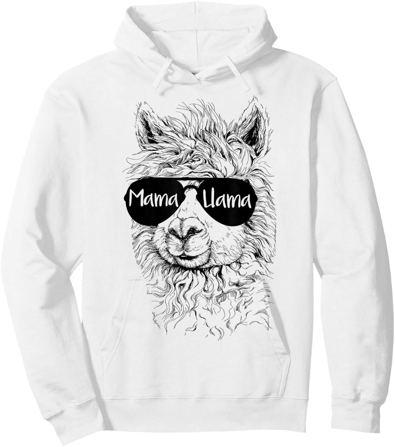 Llama Lover Mama Llama Hoodie - Hoodie | White