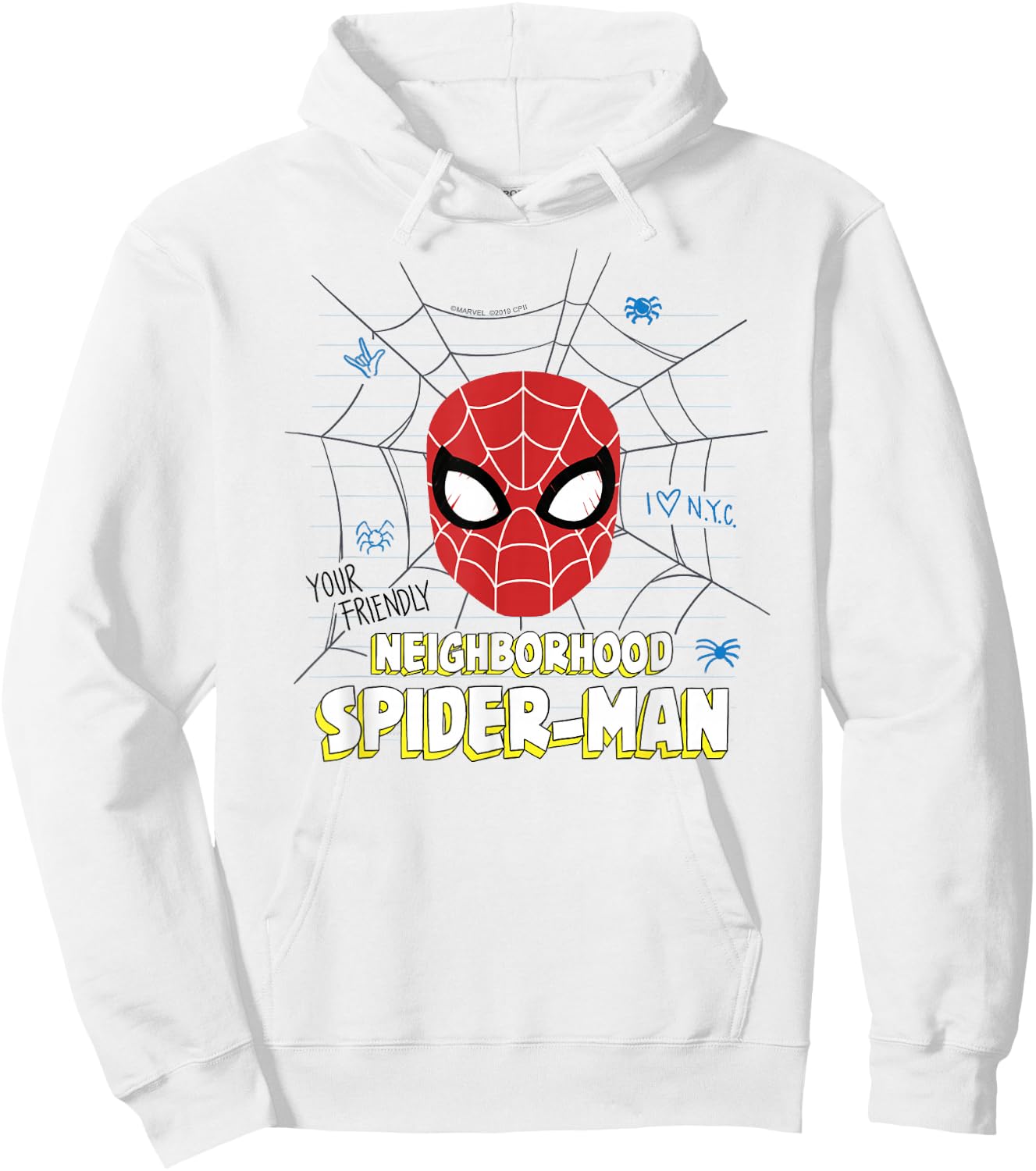 Marvel Spider-Man Far From Home Friendly Neighborhood Hoodie - Hoodie | White