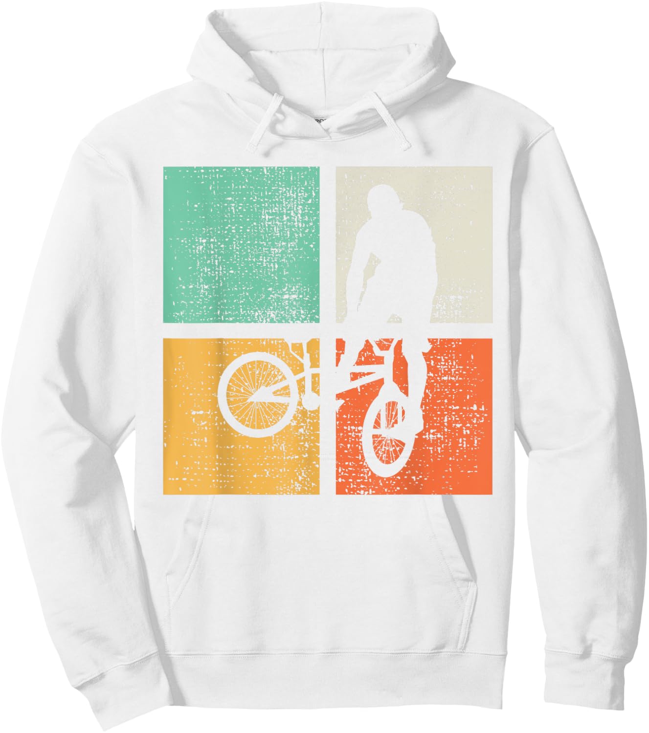 BMX Retro Vintage Bike Rider Gift Hoodie - Hoodie | White