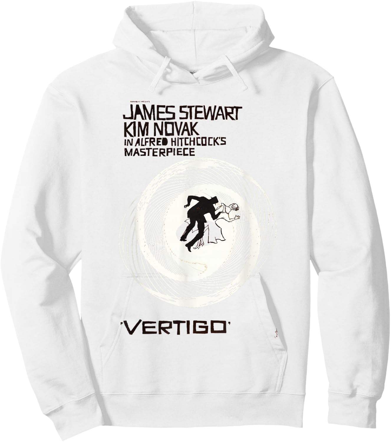 Vertigo Vintage Movie Poster, Noir Thriller Acrophobia Film Hoodie - Hoodie | White