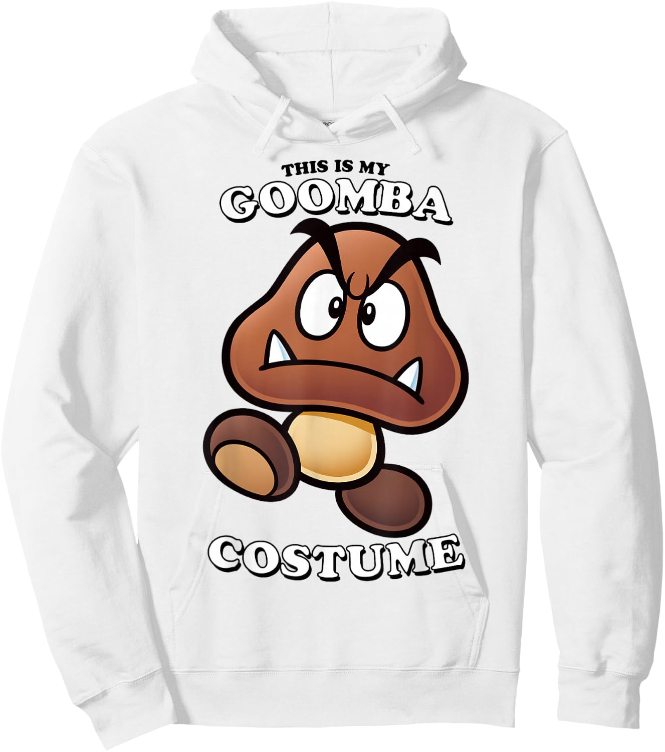 Super Mario Bros Halloween This Is My Goomba Costume Hoodie - Hoodie | White