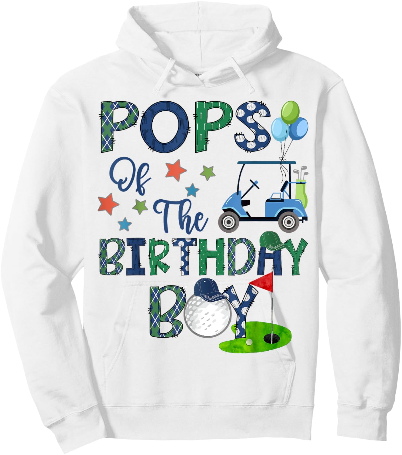 Pops Of The Birthday Boy Hole In One Golf Lover Hoodie - Hoodie | White