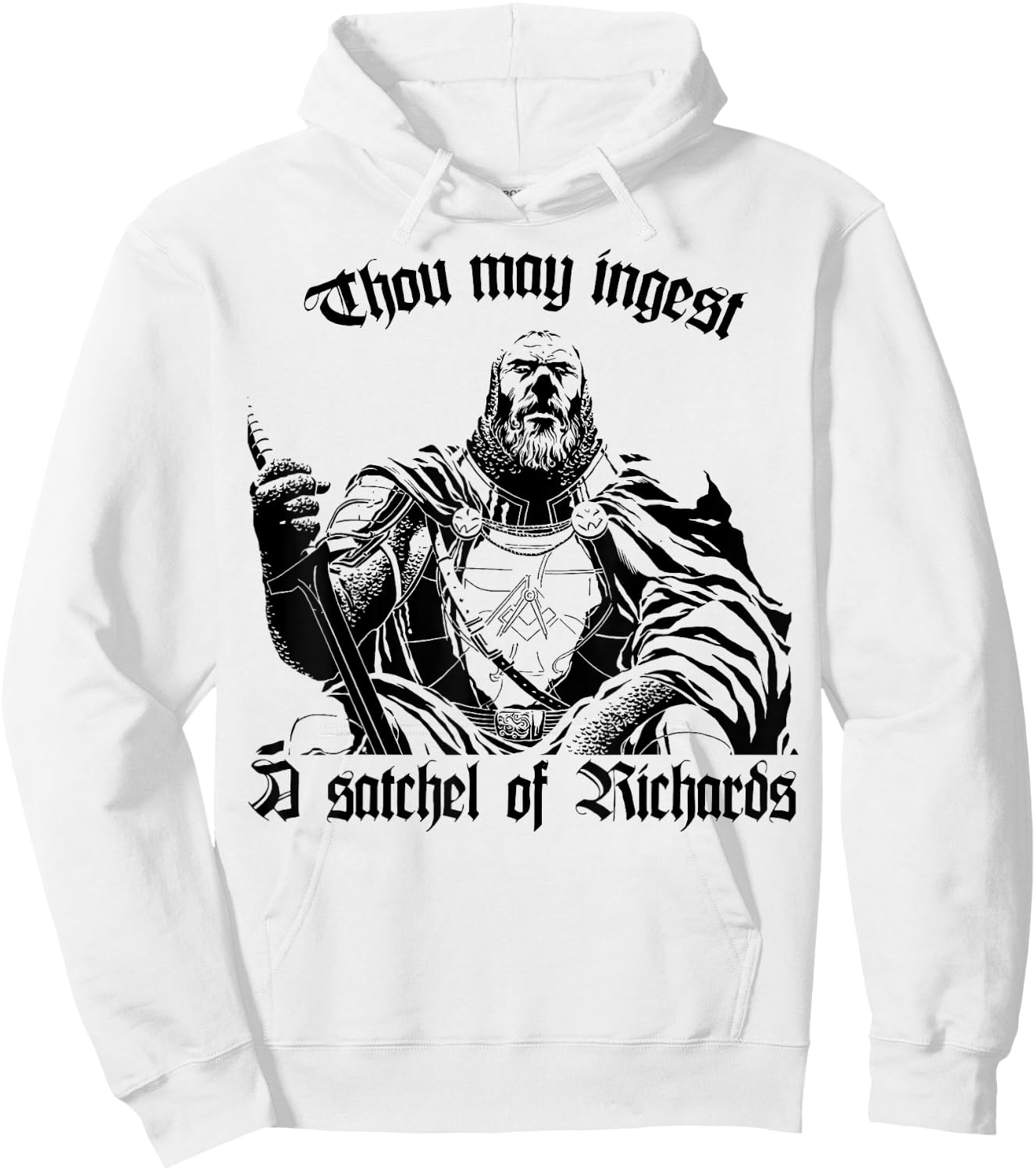 Thou May Ingest a Satchel of Richards - Eat A Bag Of Dicks Hoodie - Hoodie | White