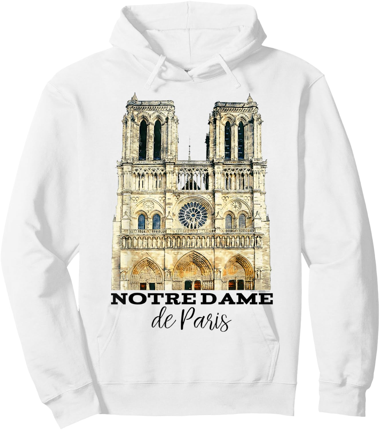 Notre-Dame de Paris Souvenir Shirt France French Cathedral Hoodie - Hoodie | White