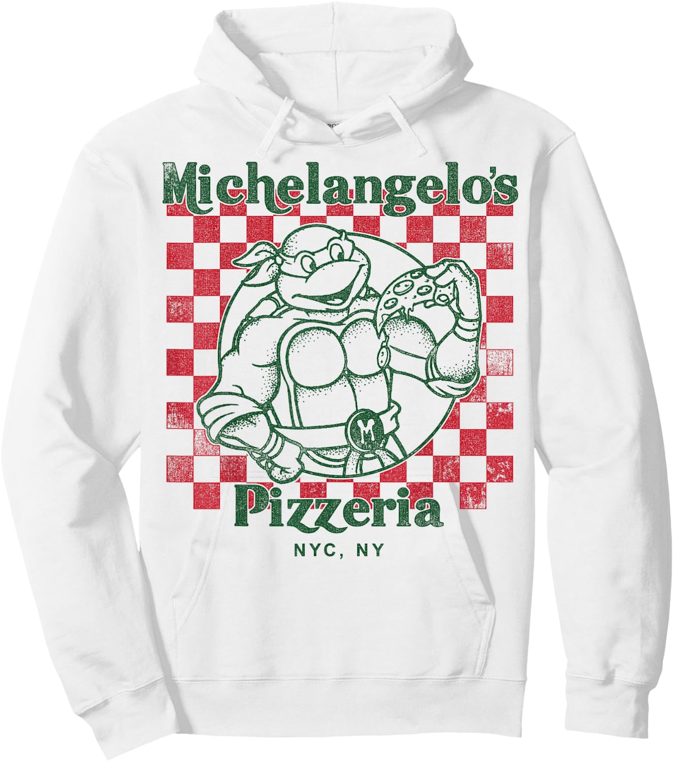 Teenage Mutant Ninja Turtles Mikeys Yummy Pizza Short Sleeve Hoodie - Hoodie | White