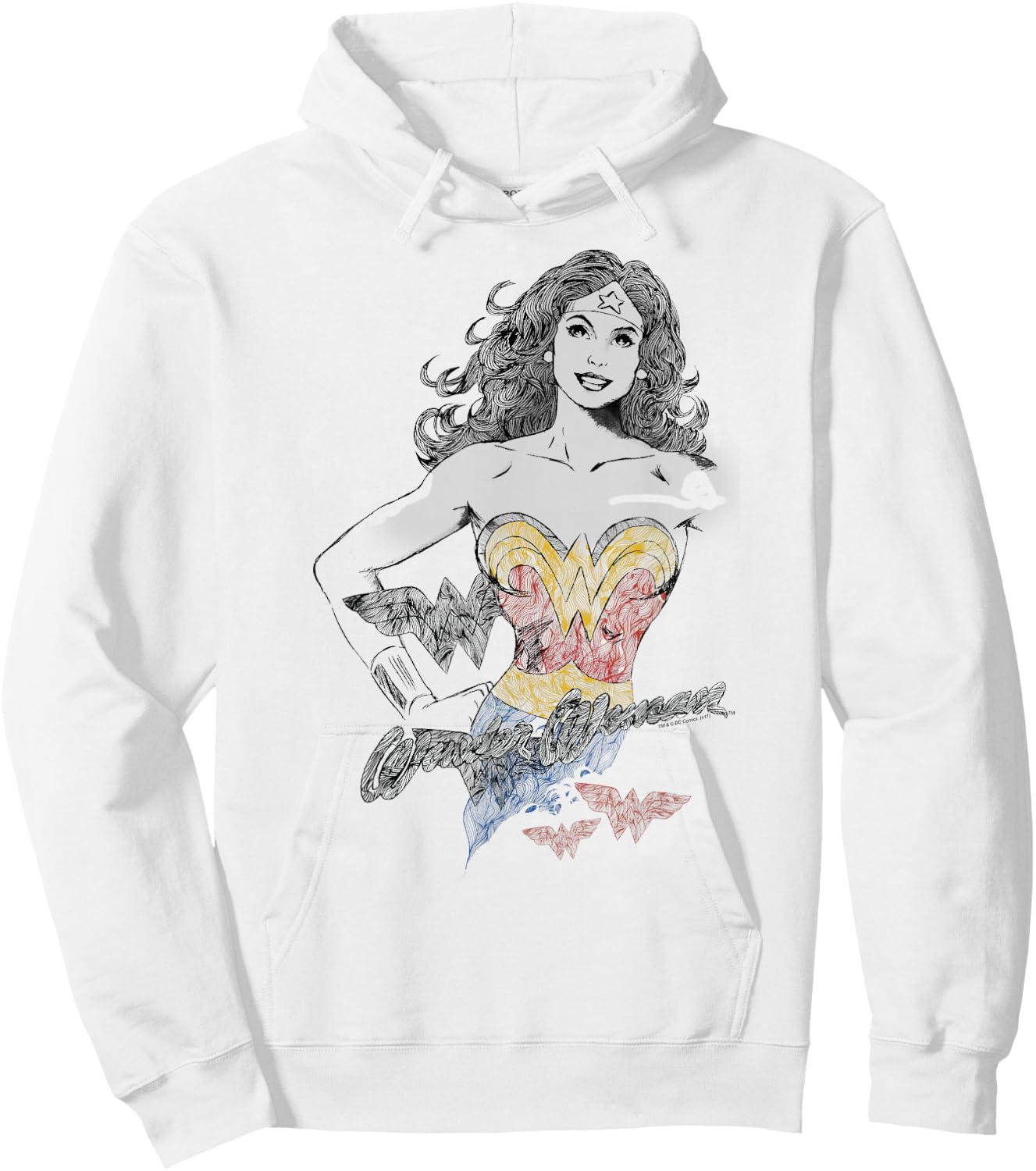 Wonder Woman Wonder Squiggles Small Hoodie - Hoodie | White