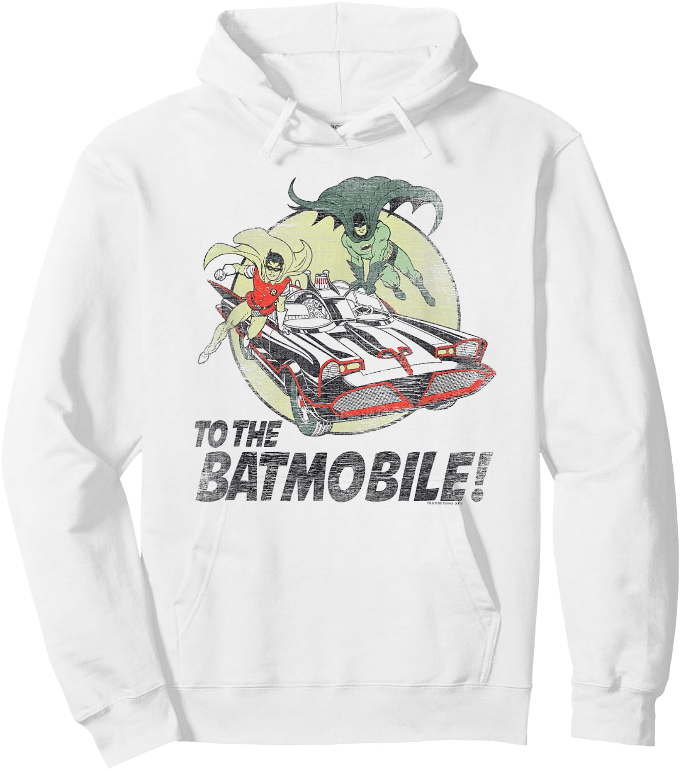 Batman Classic TV Series To the Batmobile Hoodie - Hoodie | White