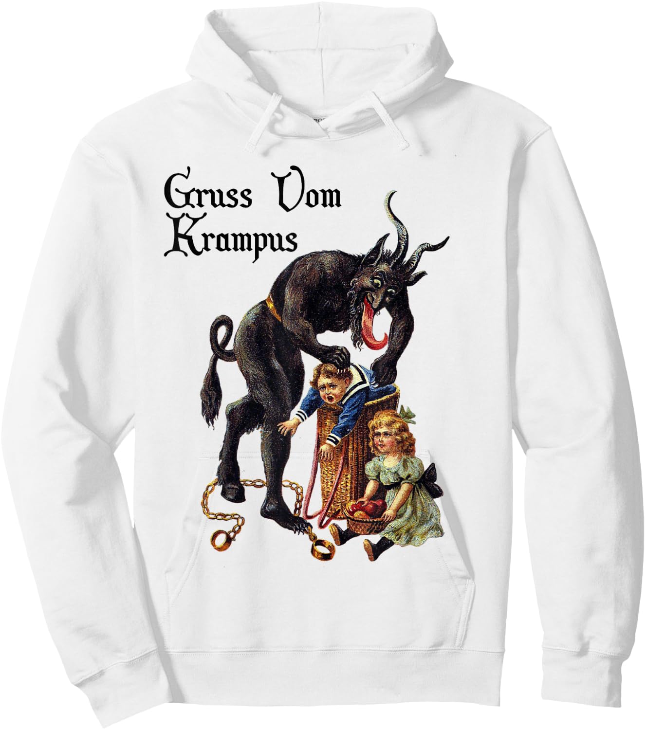 Santi Claus Greetings from Gruss Vom Krampus Hoodie - Hoodie | White