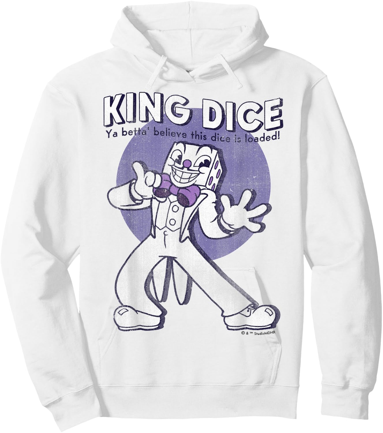 Cuphead King Dice This Dice is Loaded Hoodie - Hoodie | White