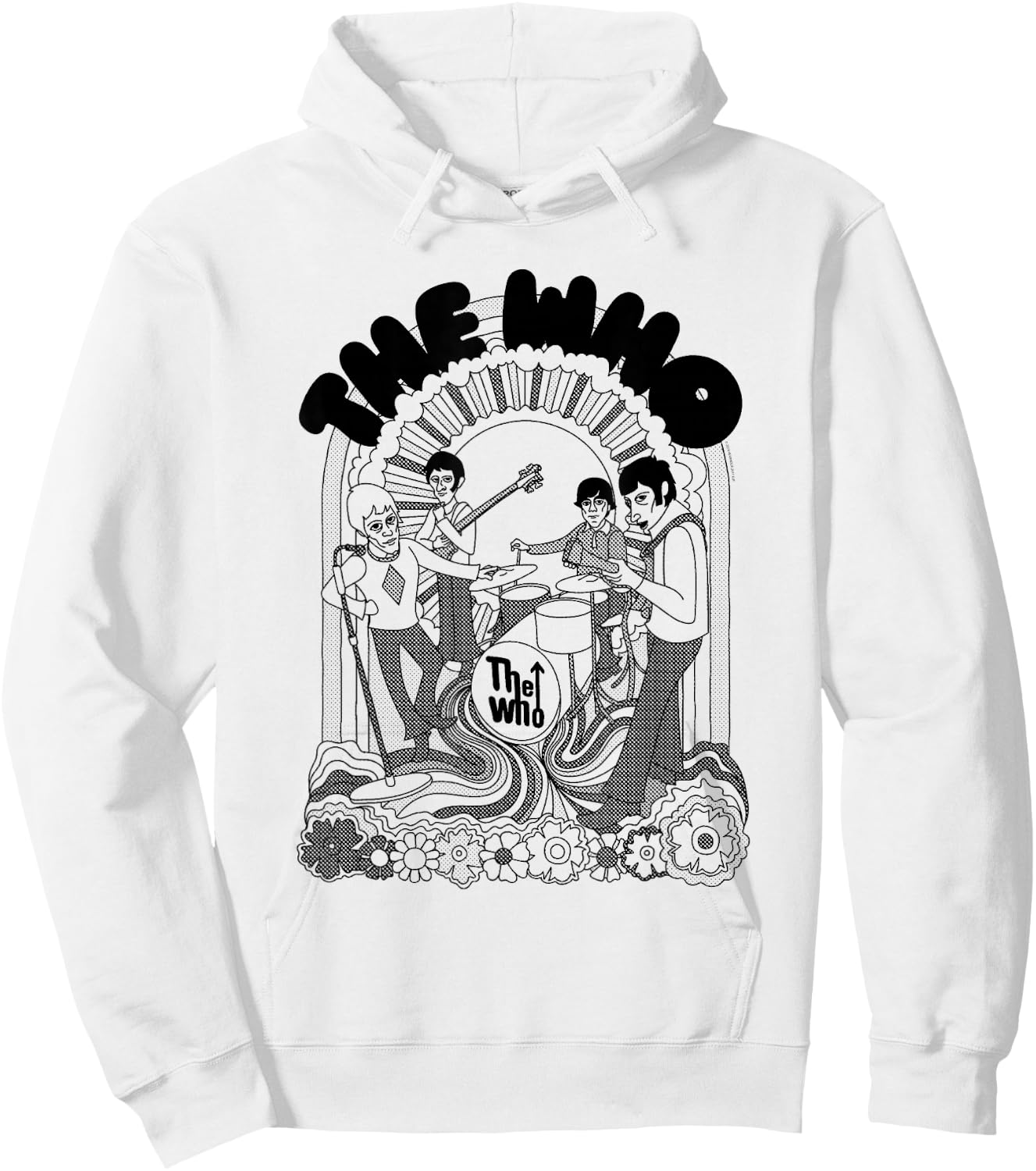 The Who Official 70's Illustration Art Hoodie - Hoodie | White