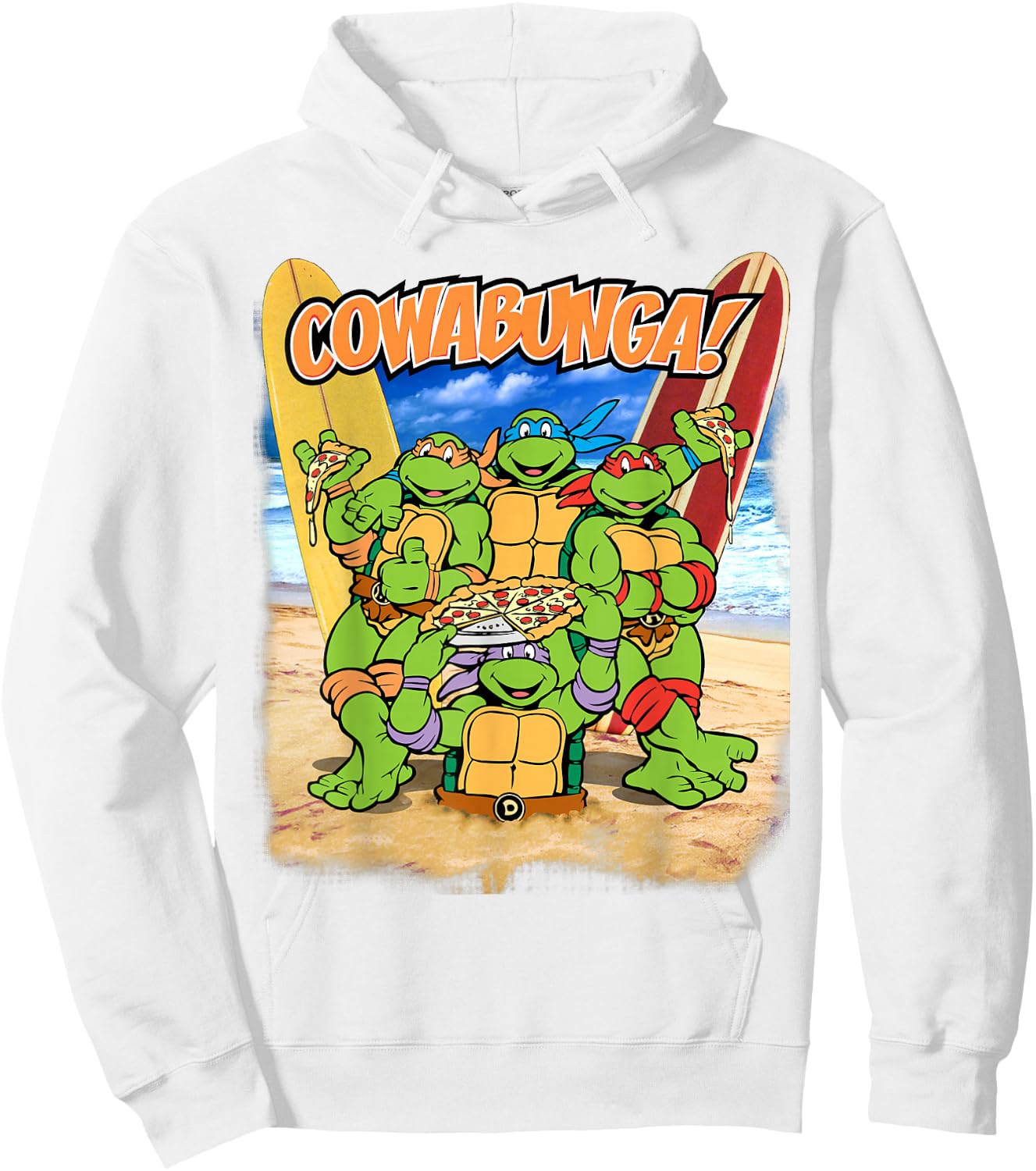 Teenage Mutant Ninja Turtles Cowabunga Beach Crew Hoodie - Hoodie | White