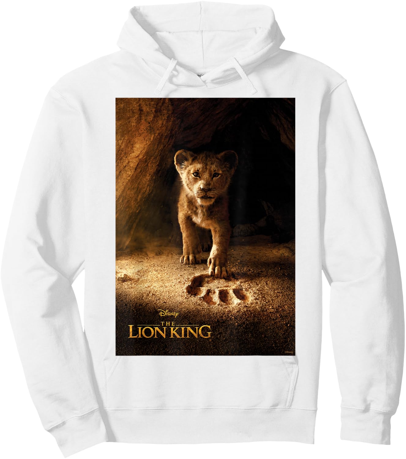 Disney The Lion King Simba Paw Live Action Movie Poster C3 Hoodie - Hoodie | White