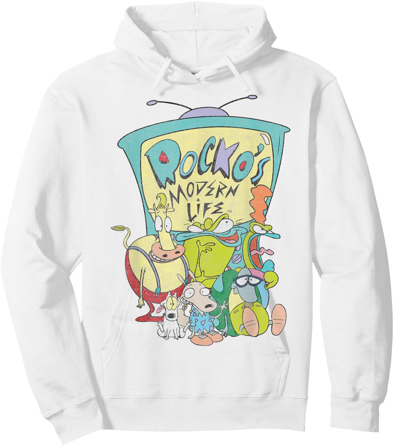 Nickelodeon Rocko's Modern Life TV Cast Hoodie - Hoodie | White