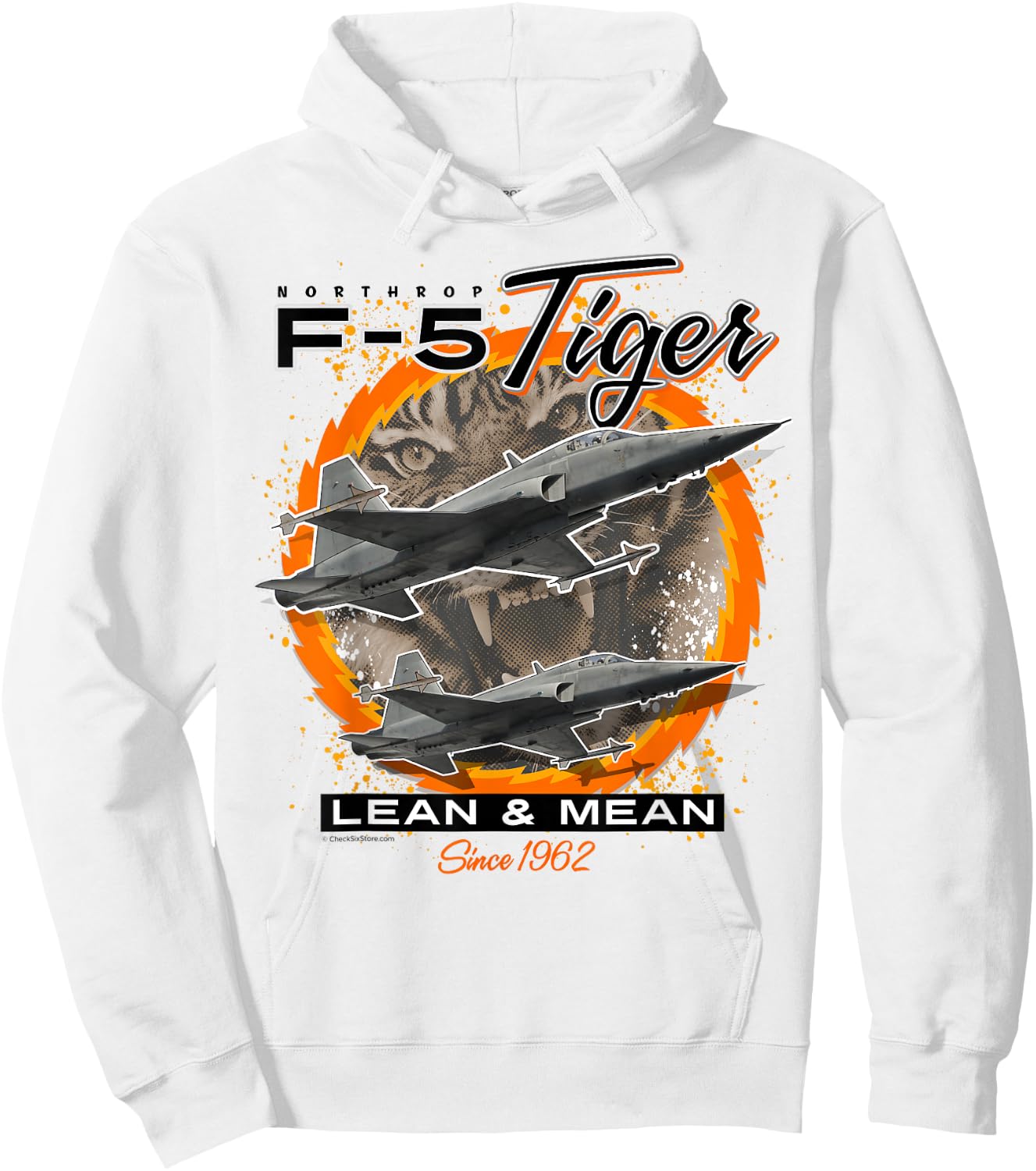 F-5 Tiger Jet Lean and Mean Since 1962 Hoodie - Hoodie | White