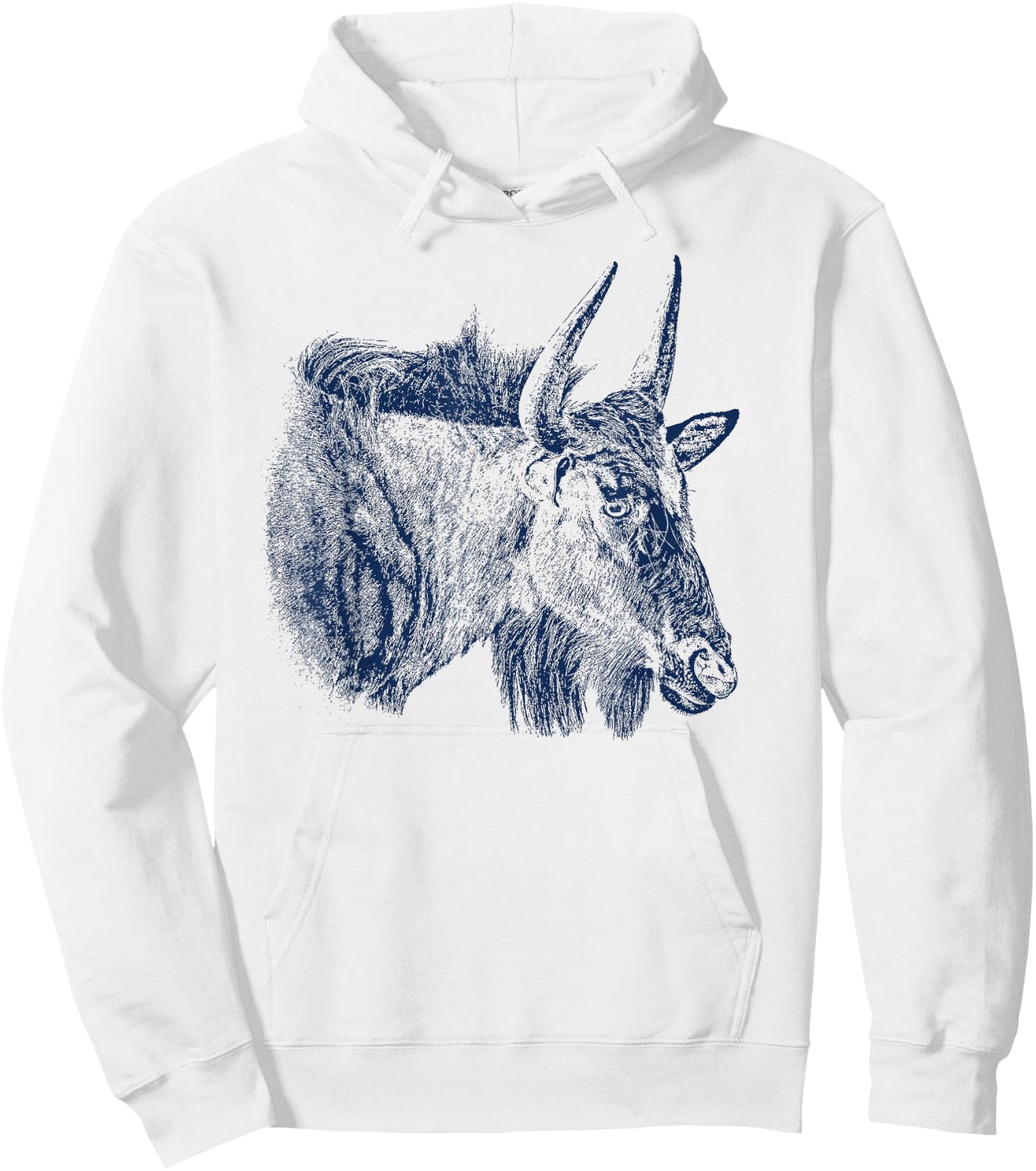 Wildebeest Picture for Wildebeest and Wildlife Fans Hoodie - Hoodie | White