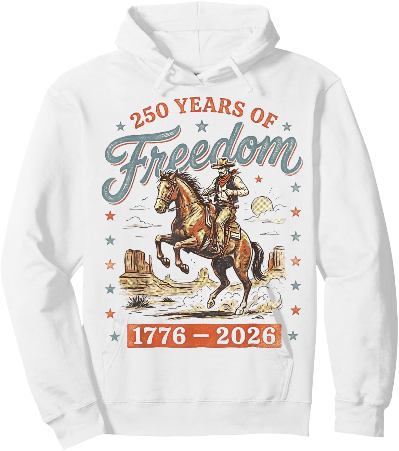250 Years of Freedom American Anniversary USA 250th Birthday Hoodie - Hoodie | White