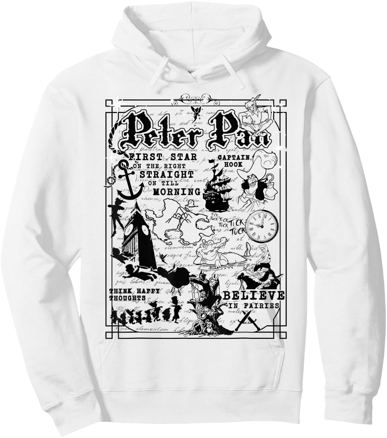 Disney Peter Pan A Traveler's Guide to Never Land Hoodie - Hoodie | White