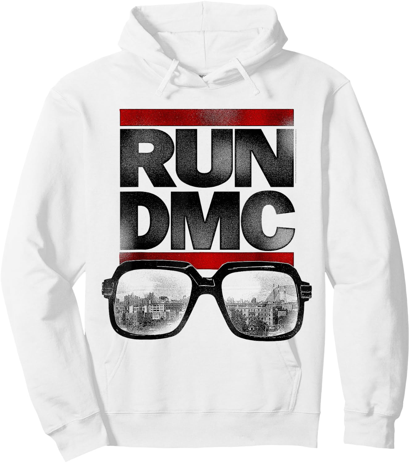 Run DMC Official NYC Glasses Hoodie - Hoodie | White