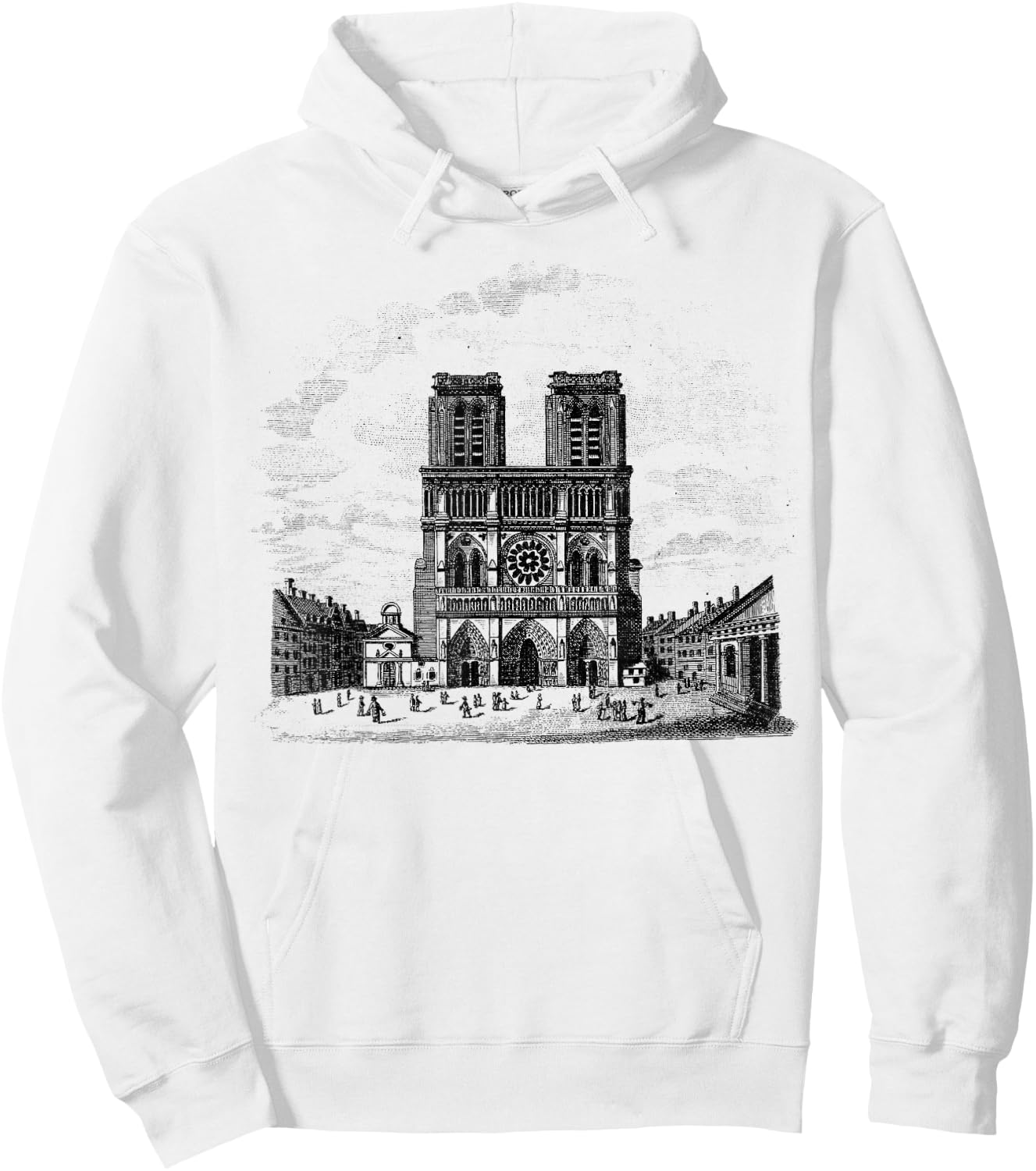 Notre Dame Paris France French Cathedral Hoodie - Hoodie | White