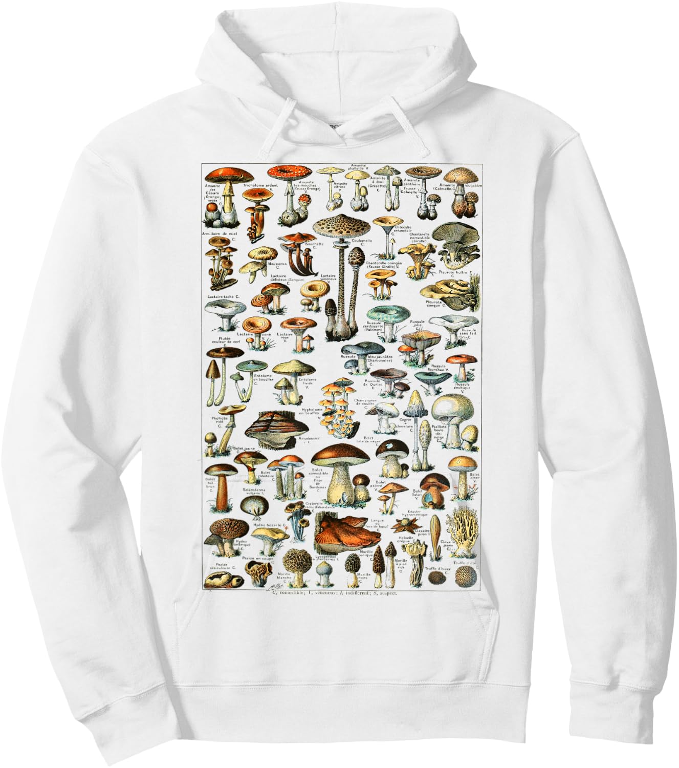 Illustration Mushroom Morel Hunter Hoodie - Hoodie | White