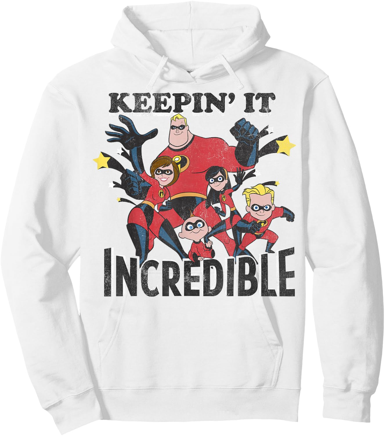 Disney Pixar The Incredibles Keepin' It Incredible Vintage Hoodie - Hoodie | White