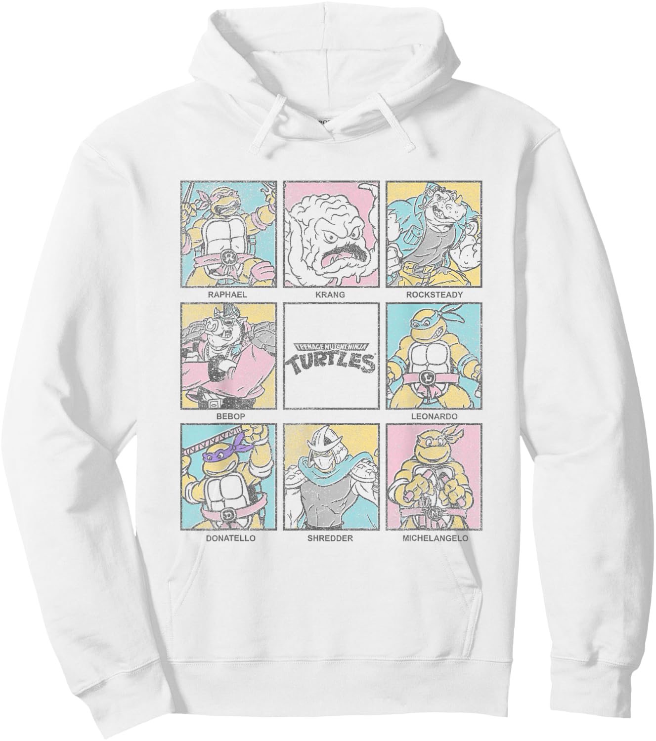 Teenage Mutant Ninja Turtles Vintage Style Box Up Hoodie - Hoodie | White