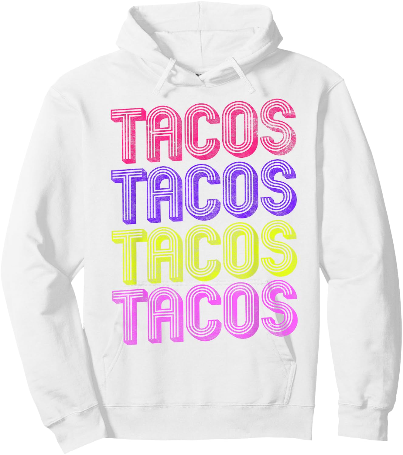 Retro Tacos , 80s Taco Tuesday Shirt , Kids Hoodie - Hoodie | White