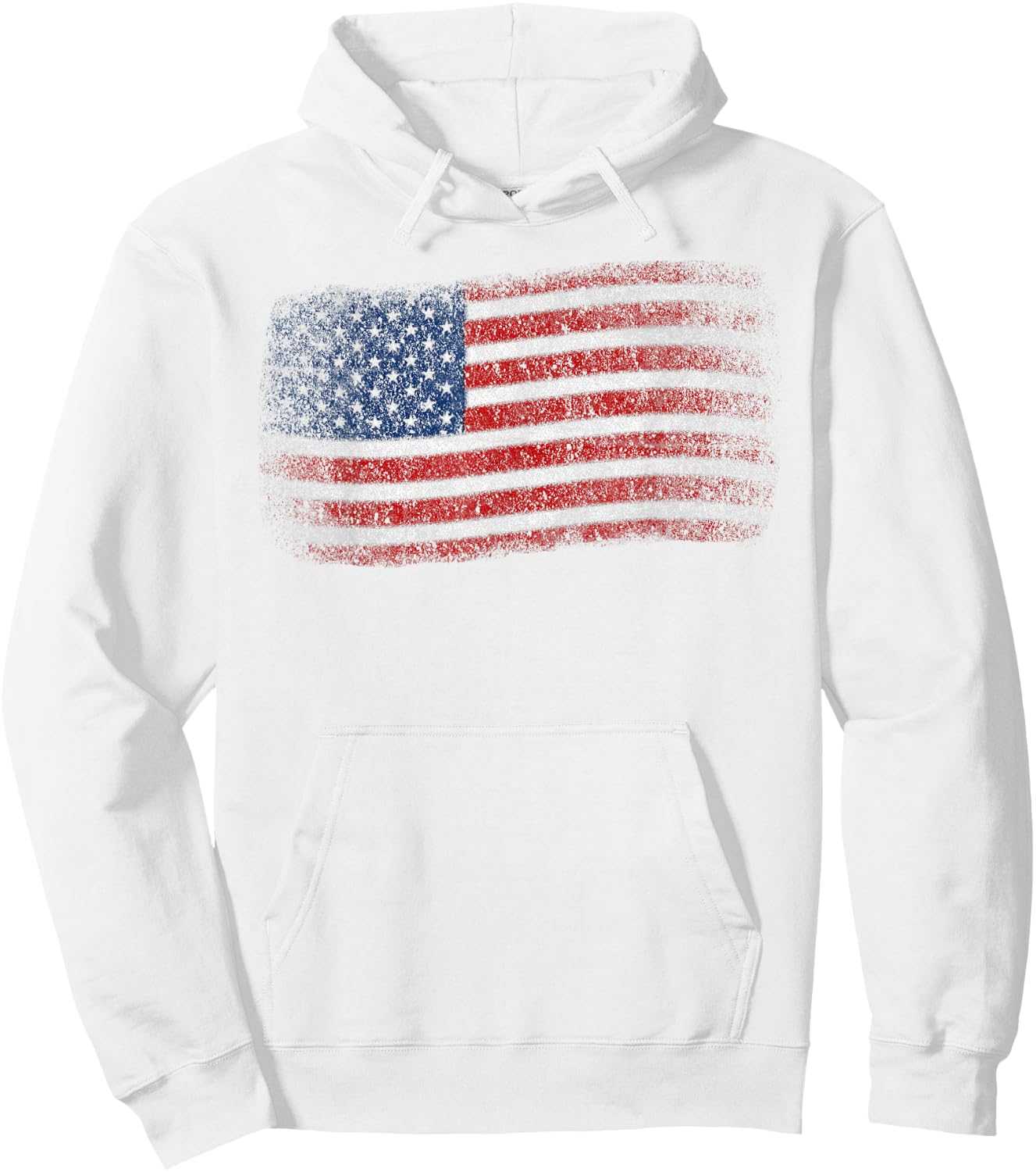 American Flag Men Women Memorial Day 4th of July USA Flag Hoodie - Hoodie | White