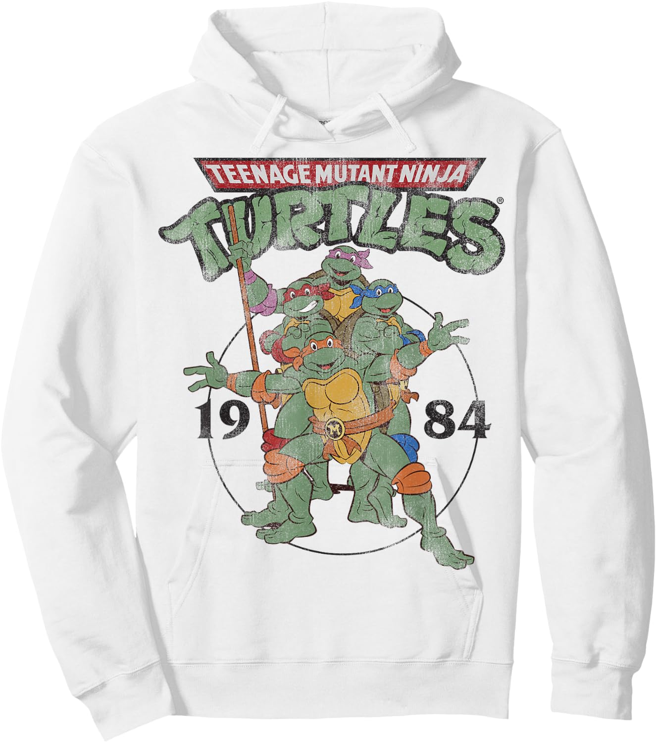 Teenage Mutant Ninja Turtles Classic Circle 1984 -Shirt Hoodie - Hoodie | White