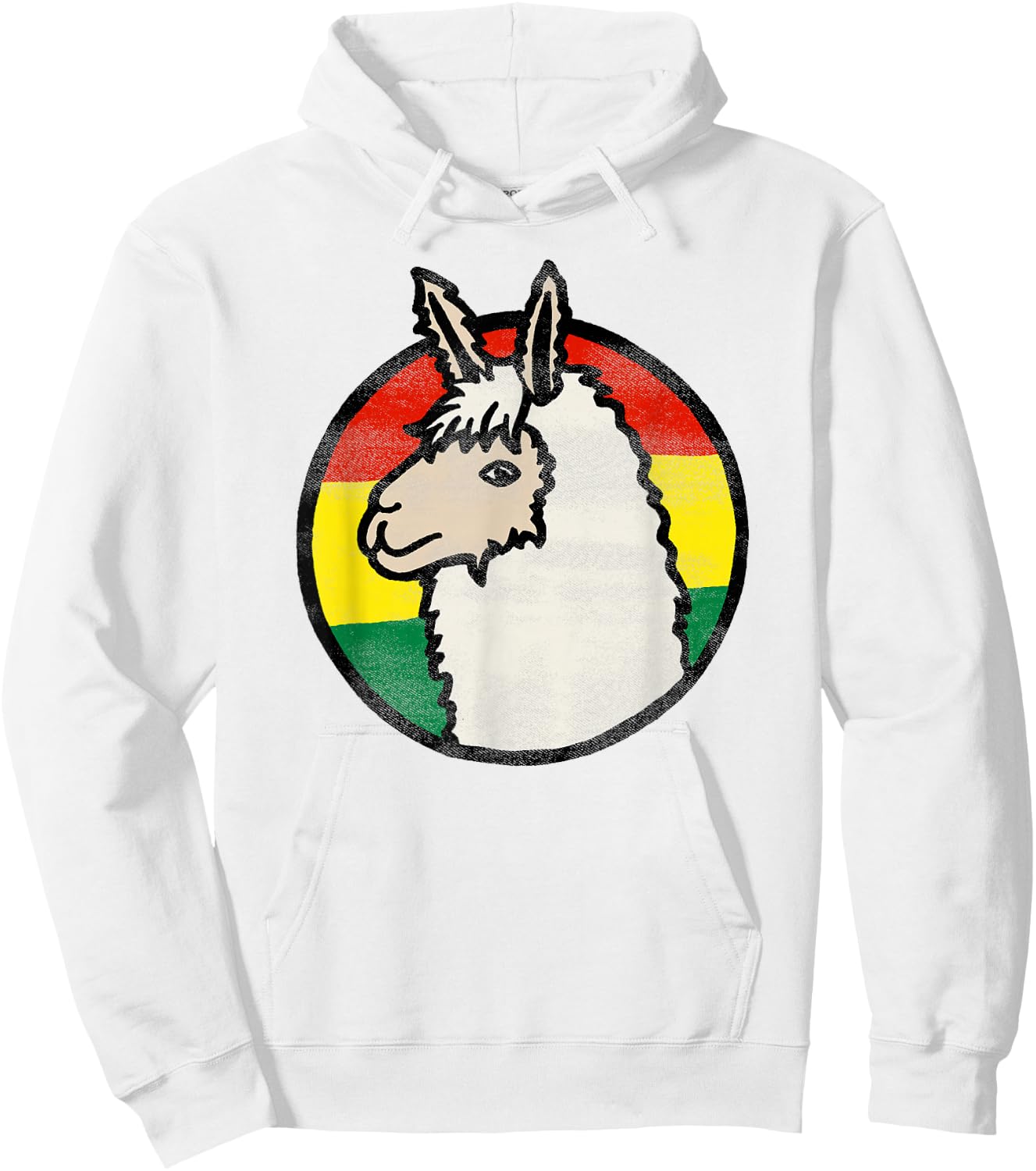 BOLIVIA Bolivian Flag Travel Souvenir Alpaca Hoodie - Hoodie | White