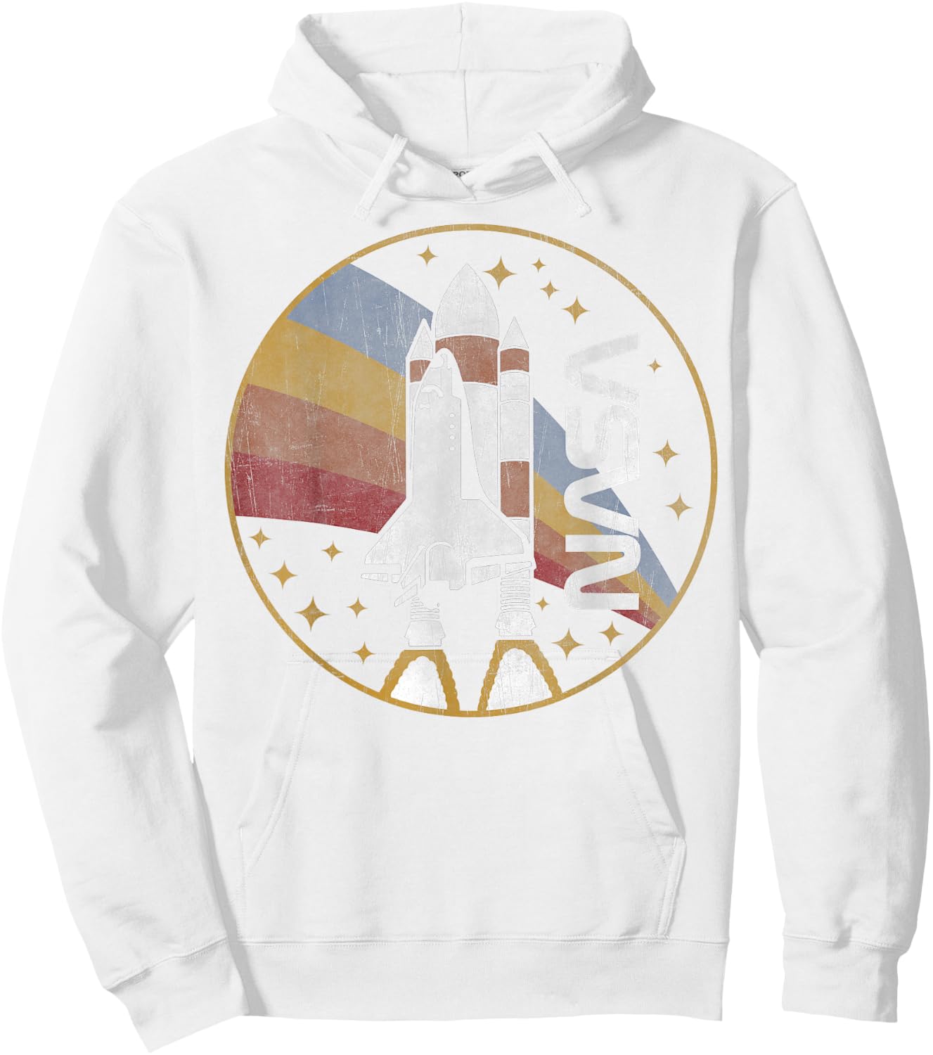 NASA Shuttle Launch with Rainbow C1 Hoodie - Hoodie | White