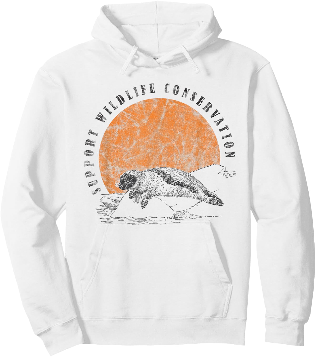 Vintage Wildlife Conservation Baby Seal Lover Gift Hoodie - Hoodie | White