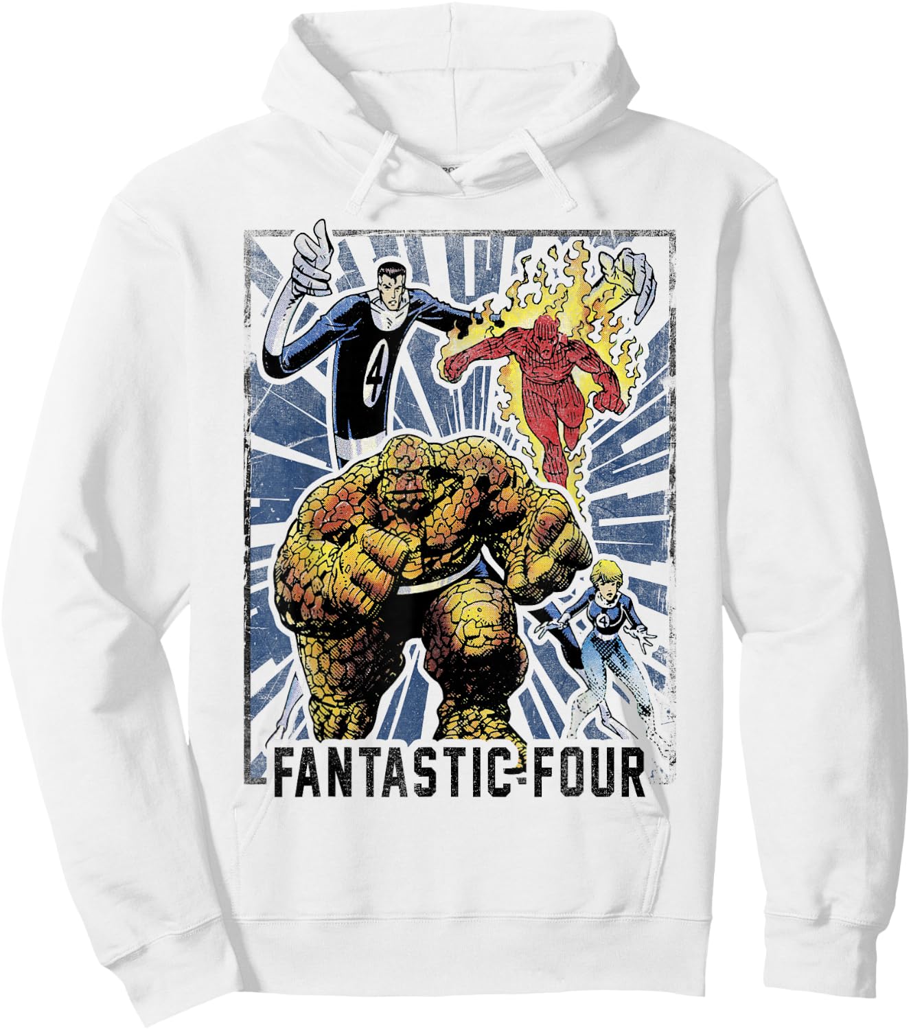 Marvel Fantastic Four Vintage Team Poster Hoodie - Hoodie | White