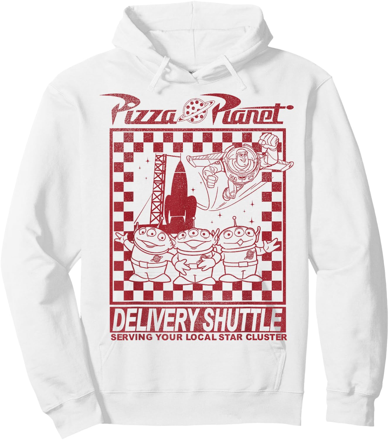 Disney Pixar Toy Story Pizza Planet Delivery Shuttle Hoodie - Hoodie | White