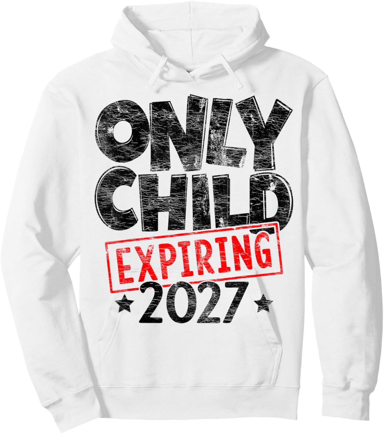 Only Child Expiring 2027 Promoted to Big Brother 2027 Retro Hoodie - Hoodie | White