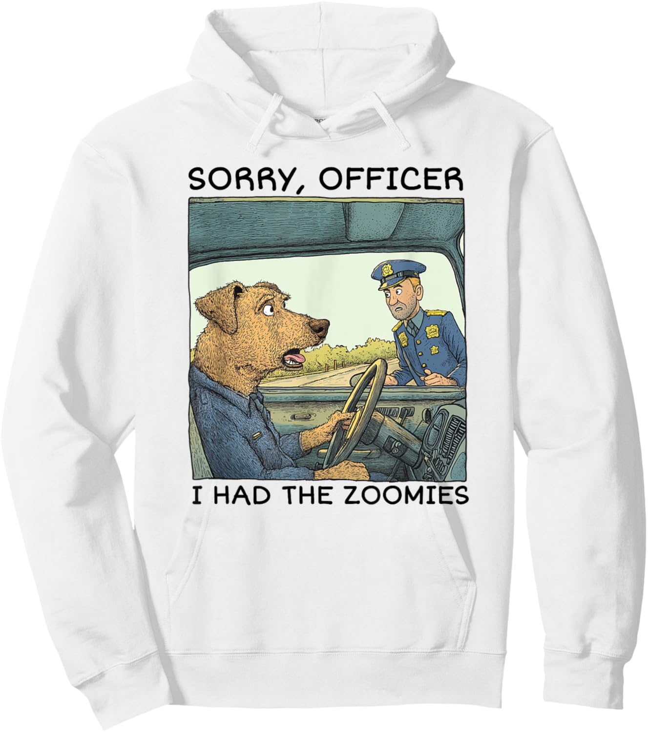 Dog Zoomies Funny Dog Lover Women Kids Hoodie - Hoodie | White