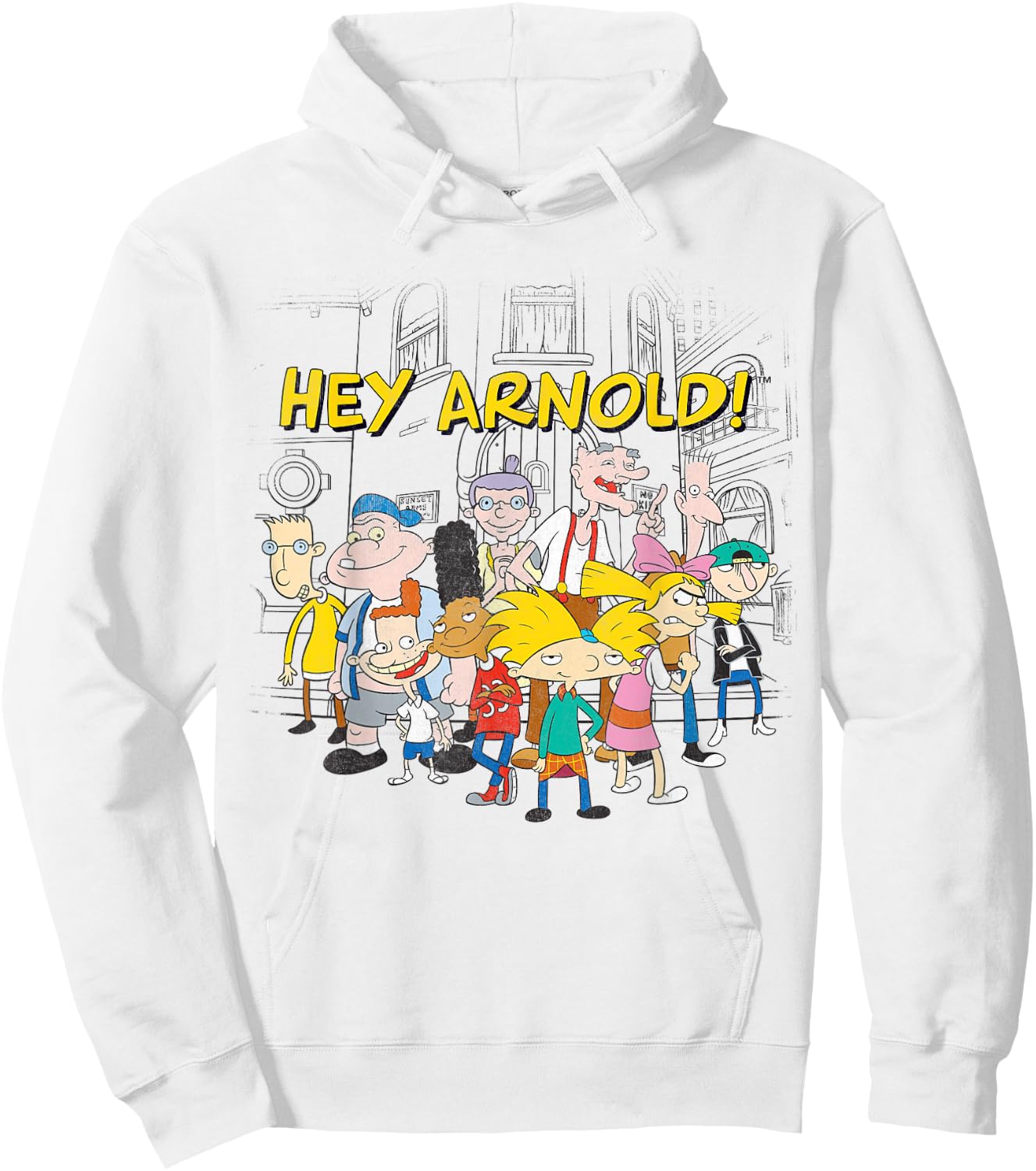 Nickelodeon Hey Arnold Cast Hangout Hoodie - Hoodie | White