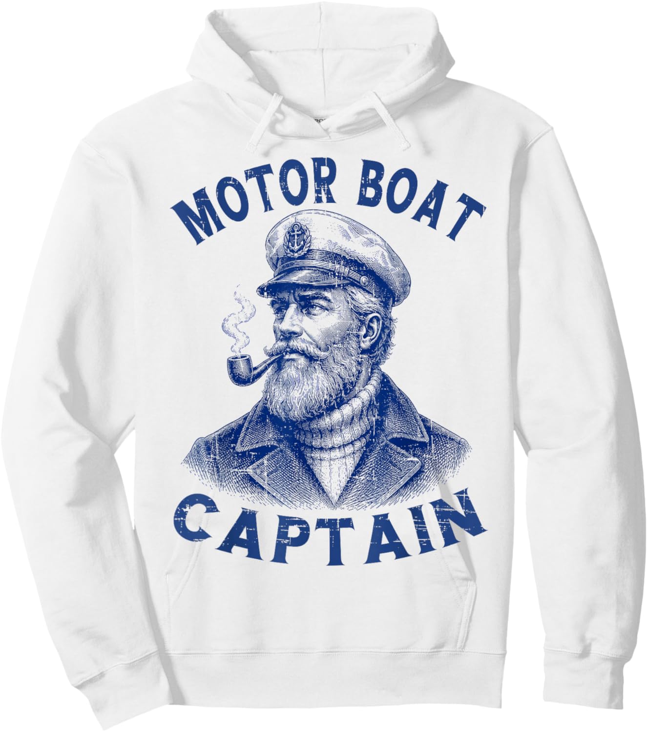 Funny Motor Boat Captain Pontoon Lake Boating Hoodie - Hoodie | White
