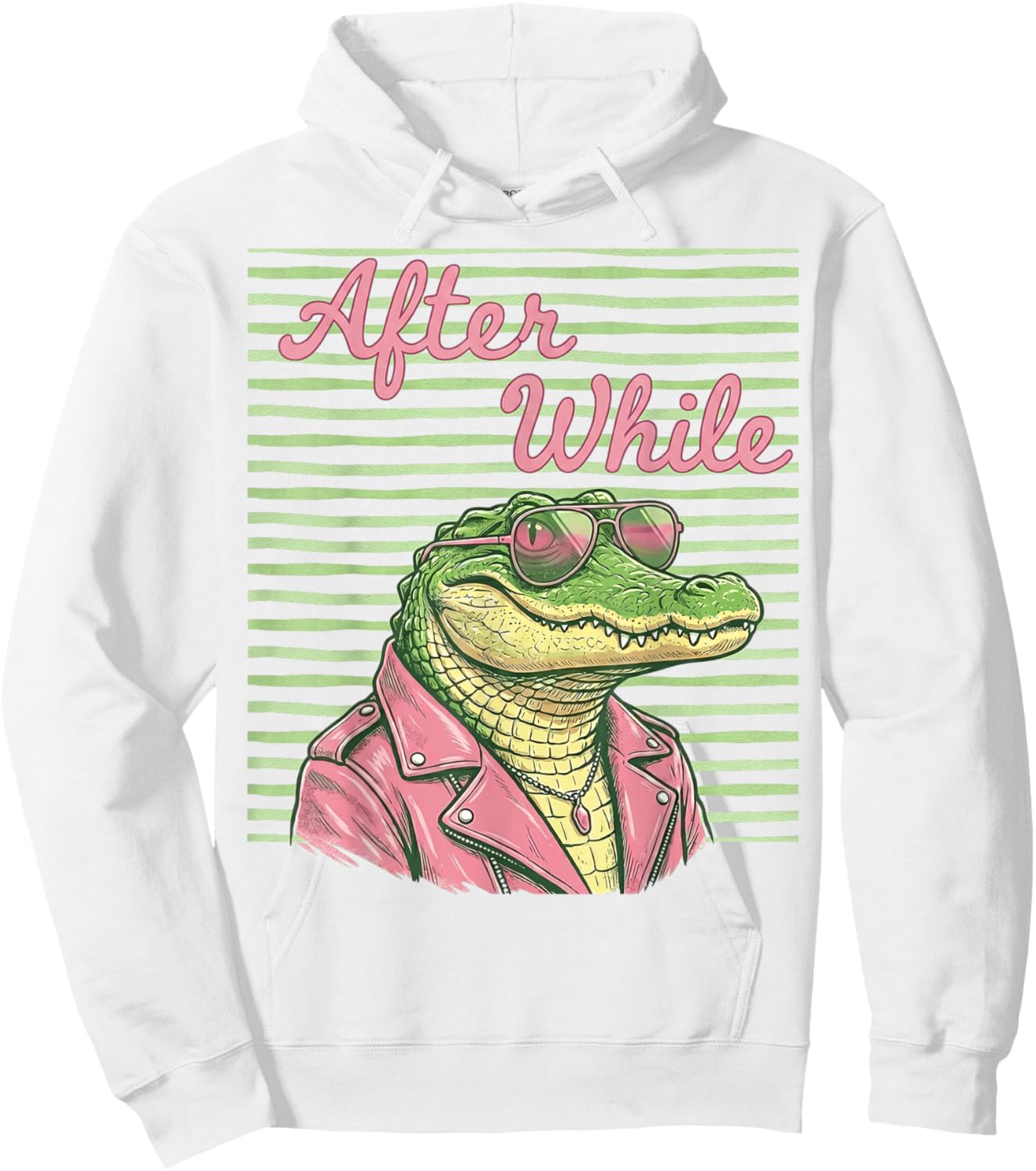 Funny After While Crocodile Retro Last Day of School Hoodie - Hoodie | White