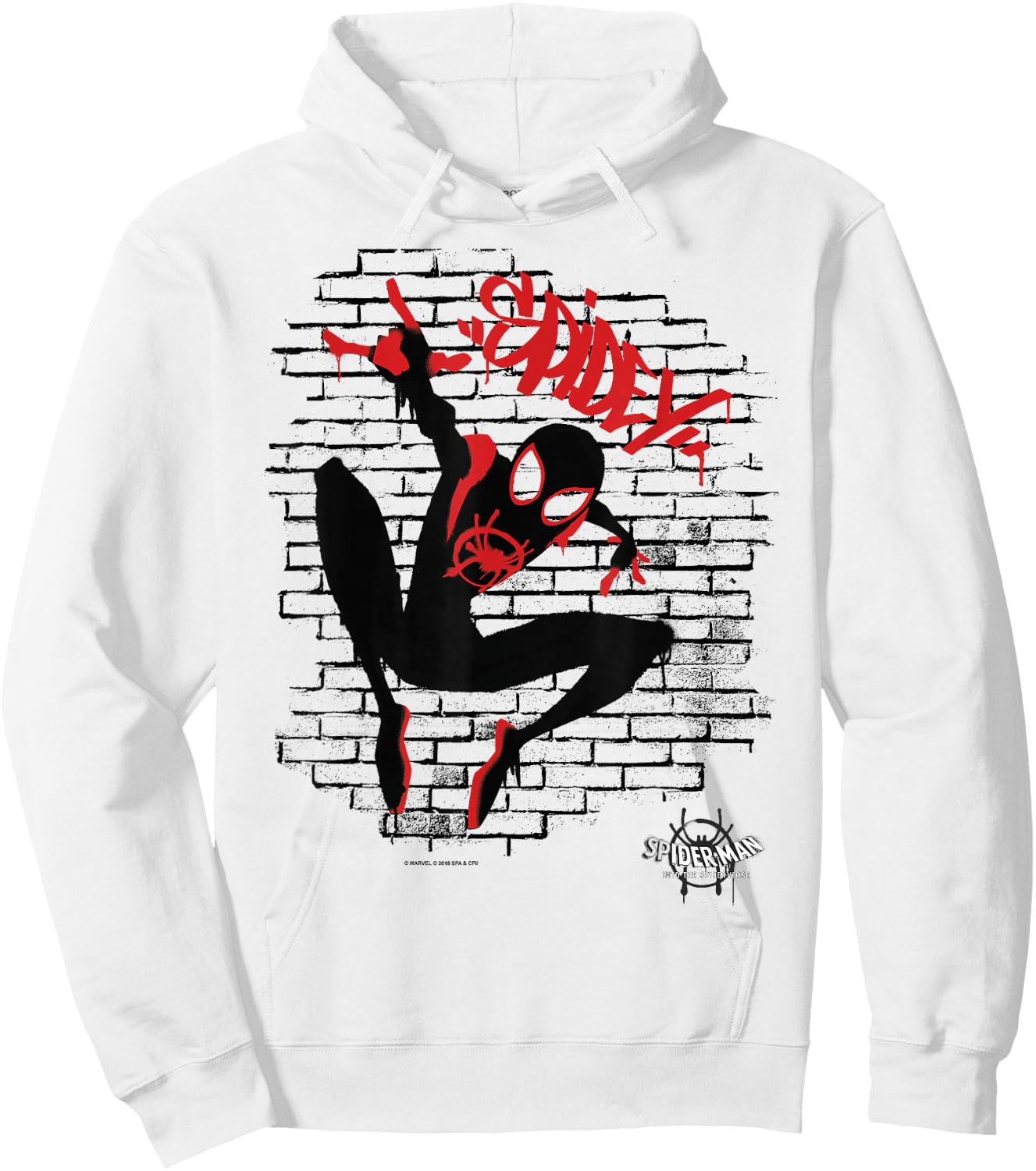 Marvel Spider-Man Spiderverse Graffiti Hoodie - Hoodie | White