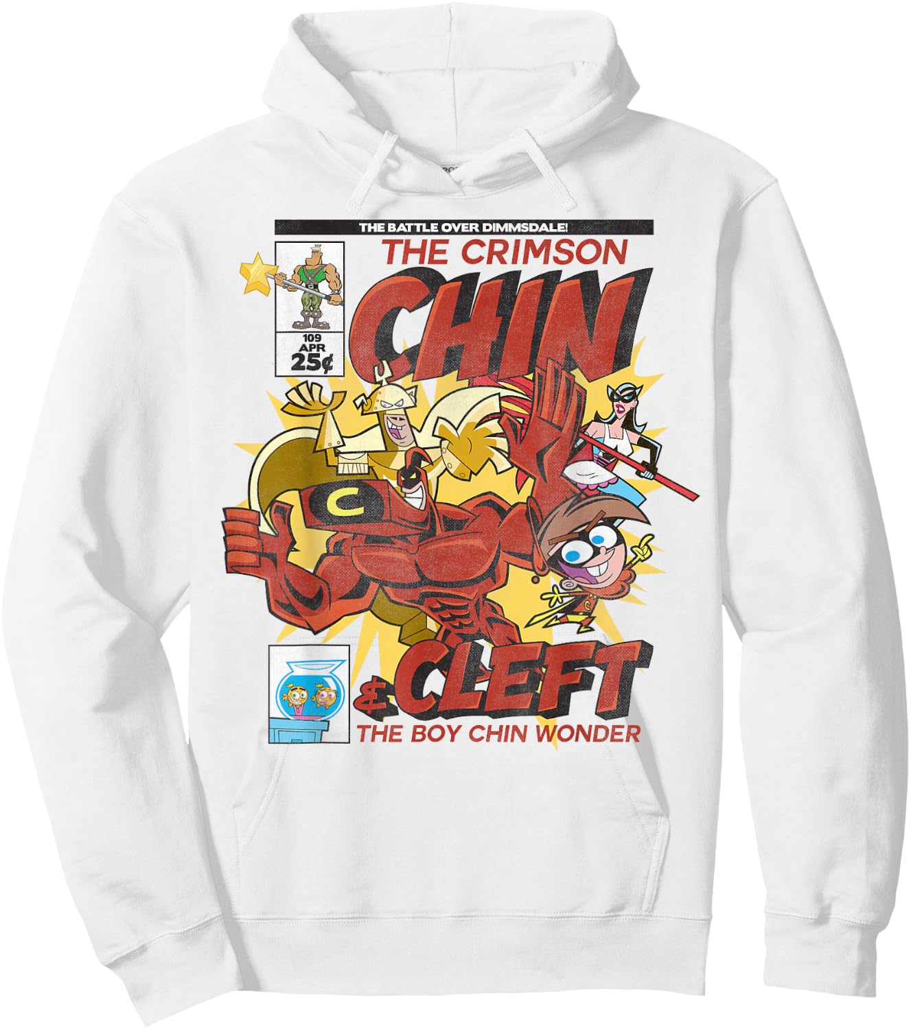 Nickelodeon Hey Arnold Crimson Chin Hoodie - Hoodie | White