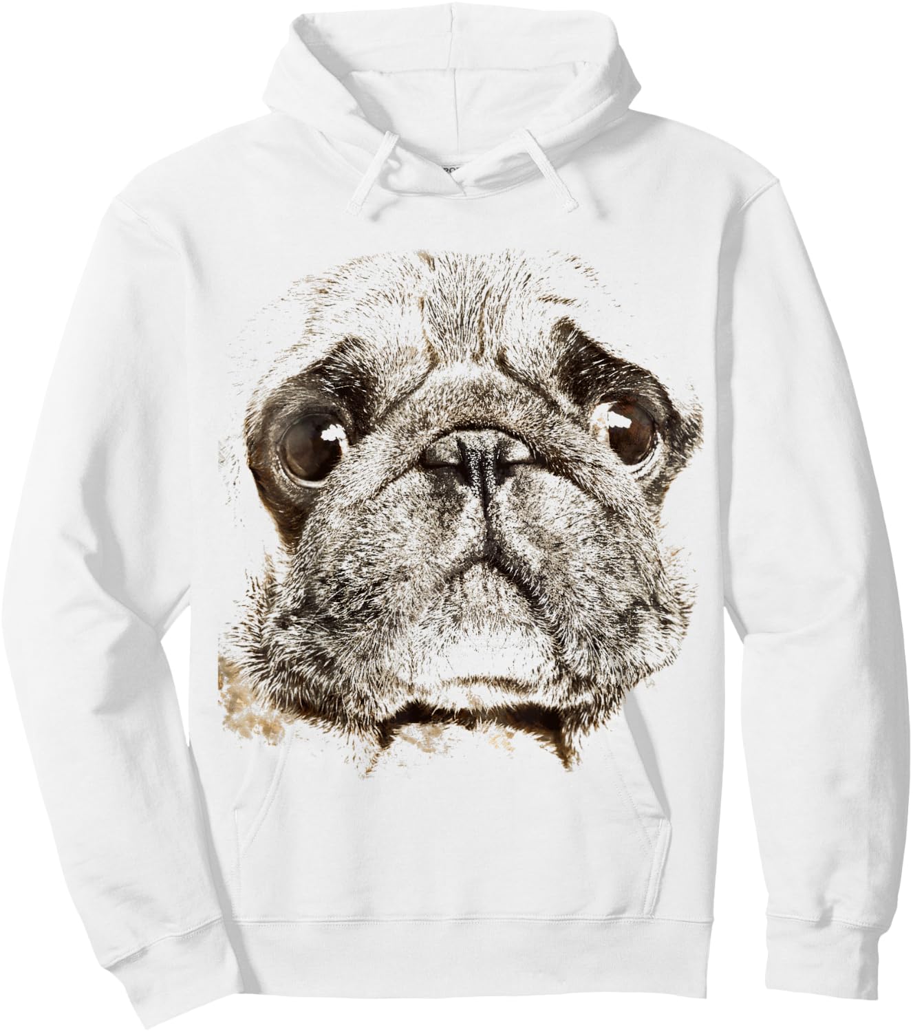 Pug Dog Animal Faces Men Women Girls Kids Hoodie - Hoodie | White