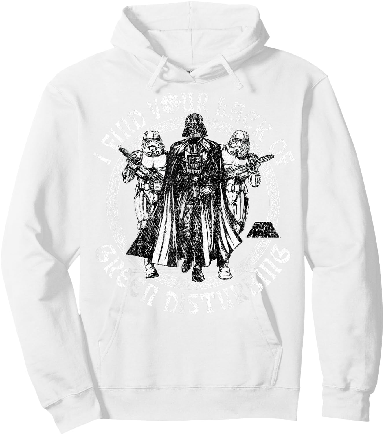 Star Wars Darth Vader Lack Green St. Patrick's Day Disney+ Hoodie - Hoodie | White