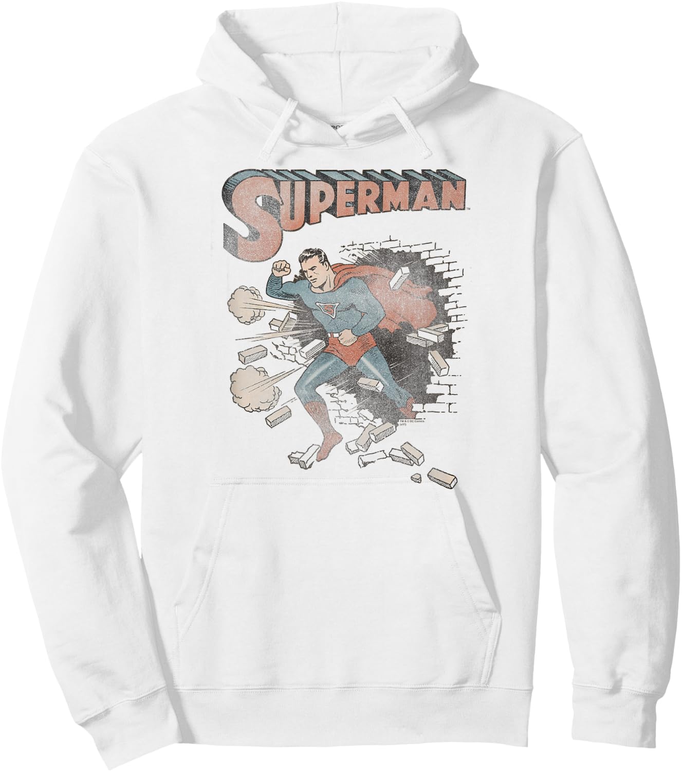 Superman Vintage Breakthrough Hoodie - Hoodie | White