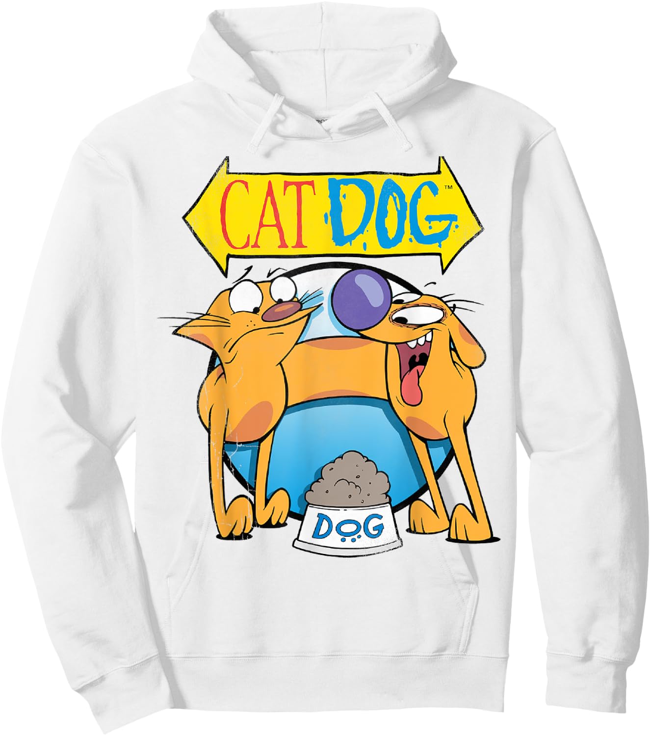 CatDog Classic Dog Food Title Poster Hoodie - Hoodie | White